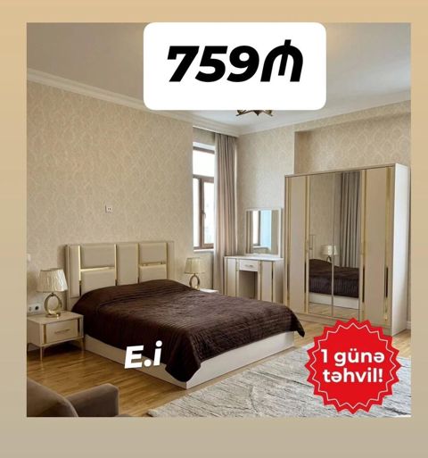 Yataq otağı mebelləri dəsti - Qiymət: 759₼ - 1 günə təhvil Dəst — Sumqayıt