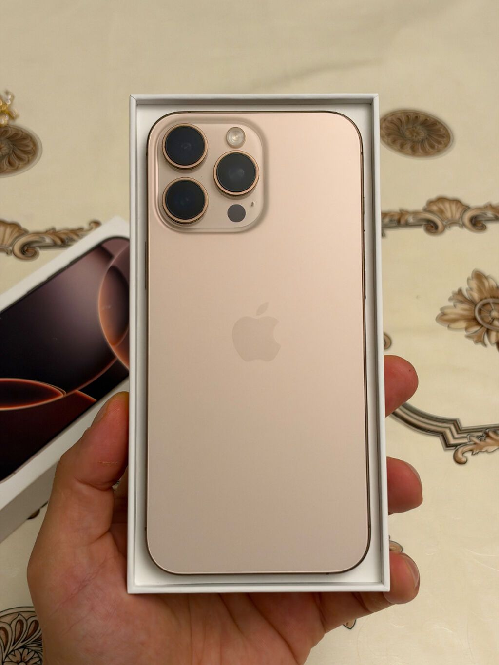 IPhone 16 Pro Max, 256 GB, Desert Titanium, Zəmanət, Simsiz şarj, Face ID — Apple iPhone, Bakı