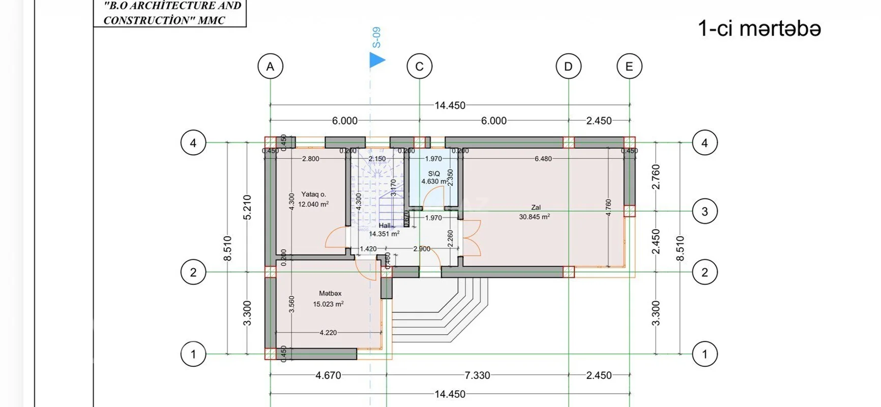 5 otaqlı həyət evi, 215 m², Badamdar 3 massiv — Ev, villa, Bakı (11)