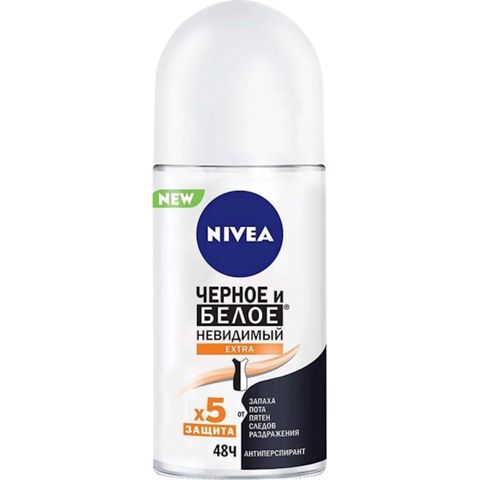 Diyircəkli antiperspirant Nivea Extra Qara və ağ Görünməz 50 ml — Bakı