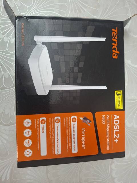 Tenda ADSL2+ Wi‑Fi marşrutizator N300 (Model: D301 v4) Ev və kiçik — 25 ₼ · Sumqayıt · Şəbəkə və server avadanlığı Tenda ADSL2+ Wi‑Fi marşrutizator N300 (Model: D301 v4) Ev və kiçik — Sumqayıt