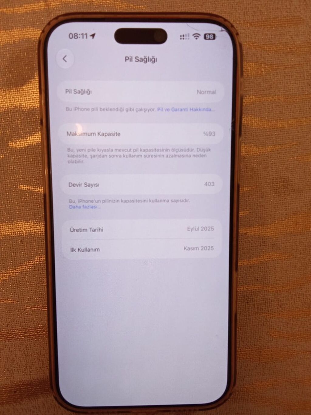 IPhone 17 Pro Max, 256 GB, Narıncı, Zəmanət, Simsiz şarj, Face ID — Apple iPhone, Bakı (2)