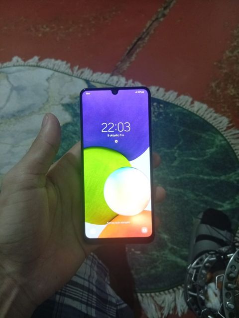 Samsung Galaxy A22, 64 GB, rəng - Göy, Düyməli, Barmaq izi — Sumqayıt