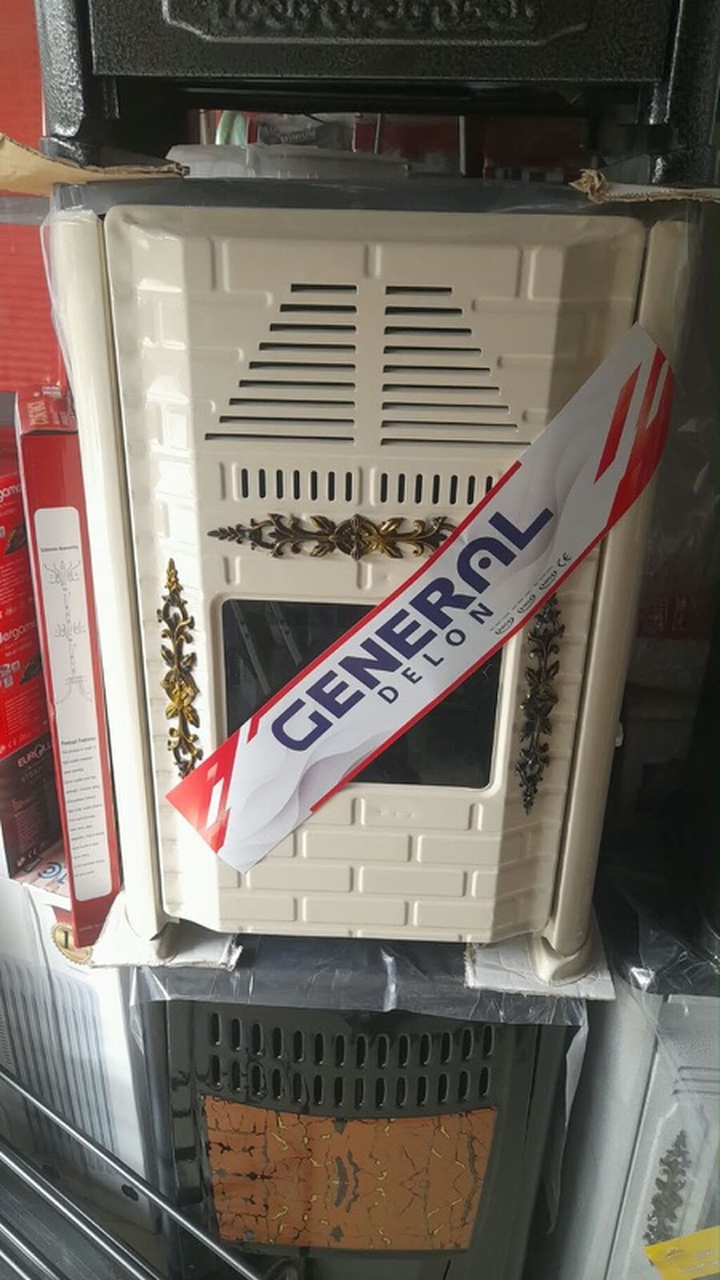 Qaz sobası – dekorativ ön şüşəli, klassik dizayn 50kv - Brend — Kaminlər, Digah (2)