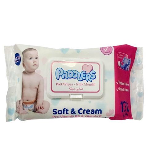 Uşaq nəm salfetləri Paddlers Soft & Cream 120 əd — Bakı