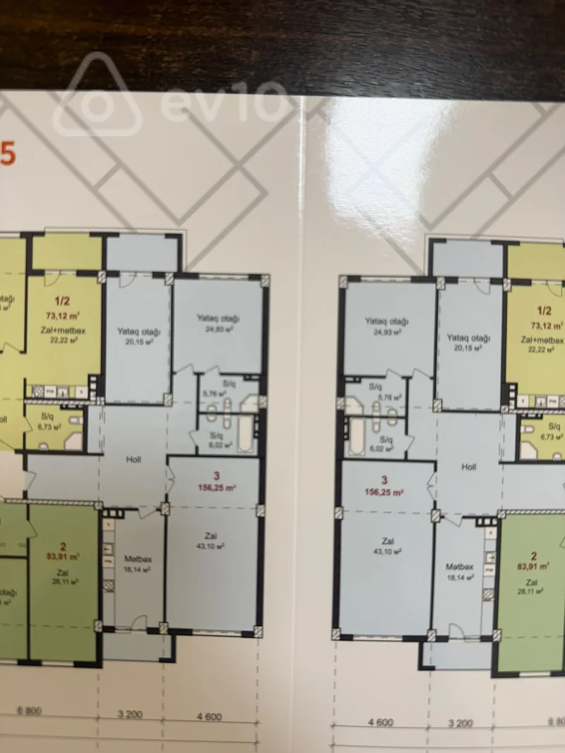 3 otaqlı mənzil, 156 m², Mehdi Abbasov — Mənzil, Bakı (2)