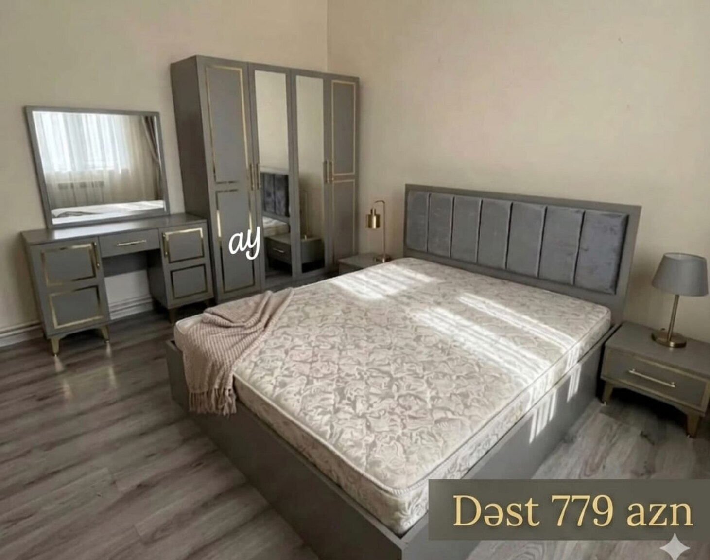 Yataq otağı dəsti No brand Boz rəng — Bakı