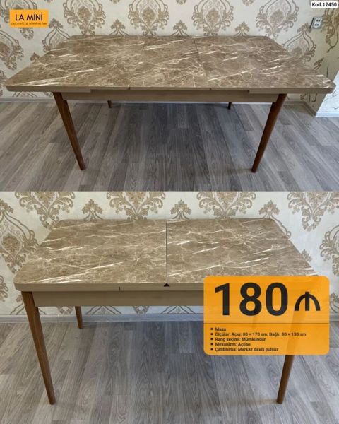 LA Mini yemək masası - Model: Açılan mexanizmli masa - Üst səth — Bakı