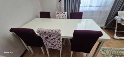 Mətbəx/qonaq otağı üçün masa dəsti. - Komplekt: 1 masa + 6 stul — Bakı