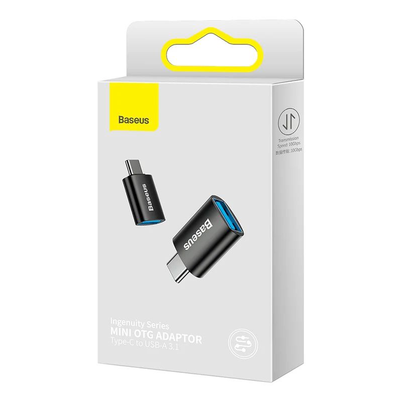 Baseus Ingenuity Mini OTG Adapter Usb-c to Usb-a Black — Smartfon üçün kabelləri və keçidçilər, Bakı (4)