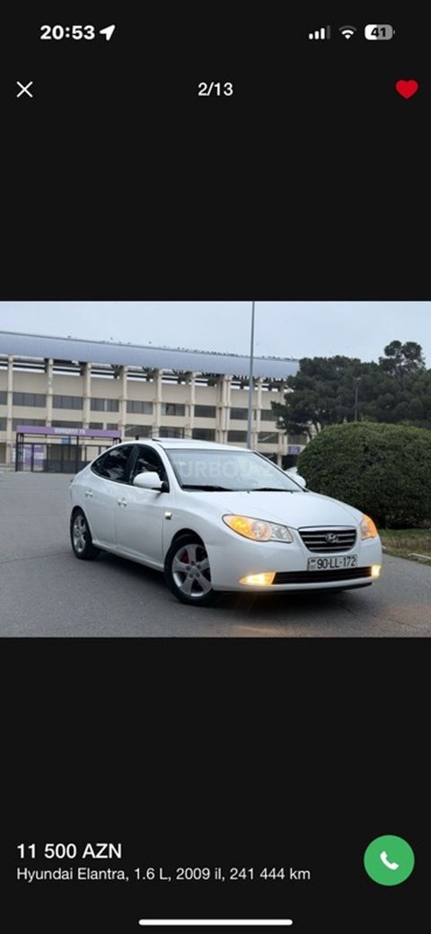 Hyundai Elantra: 1.6 l 2009 il Sedan — Sumqayıt