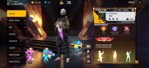 Free Fire oyunu üçün yüksək səviyyəli hesab Real Adam Narahat Etsin — Sumqayıt