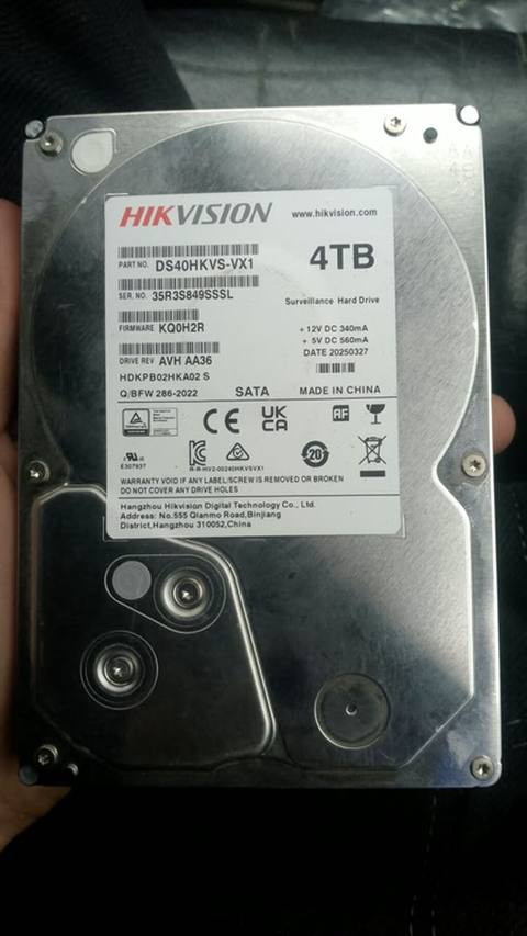 Orginal Hikvision 4TB “Surveillance Hard Drive” (DS40HKVS-VX1) — Lənkəran