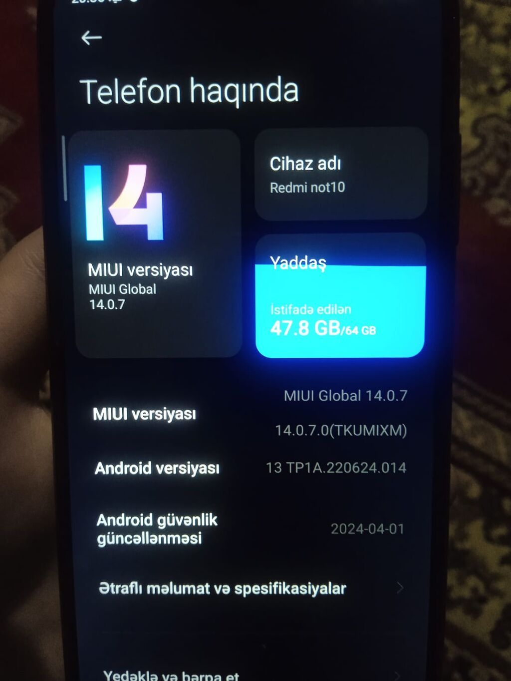 Redmi 10, 64 GB, İki sim kartlı — Xiaomi, Mingəçevir (5)