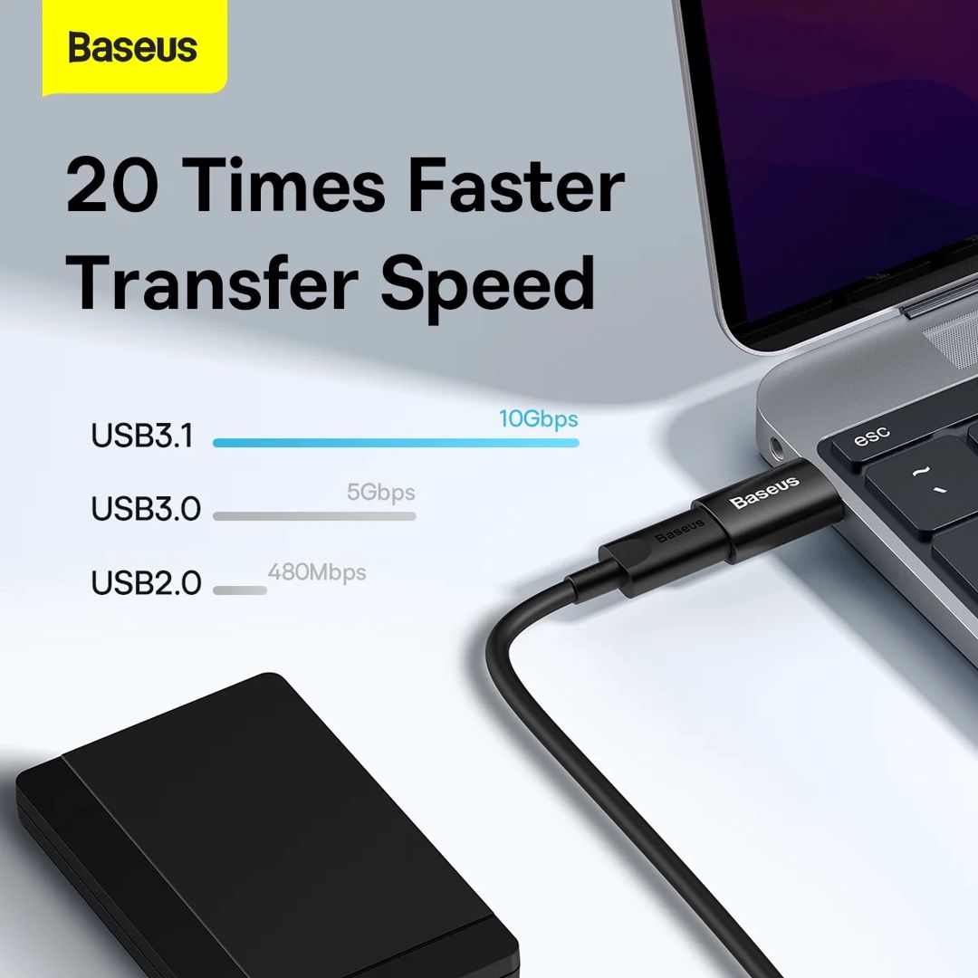 Baseus Ingenuity Mini OTG Adapter Usb-a to Usb-c Black — Smartfon üçün kabelləri və keçidçilər, Bakı (3)
