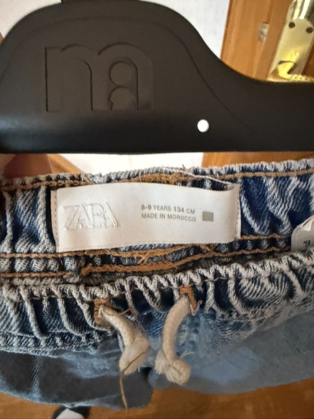 Uşaq üçün açıq mavi denim şalvar 7-8-9 yaş təzə kimidir - Model: düz — Uşaq geyimi, Digah (5)