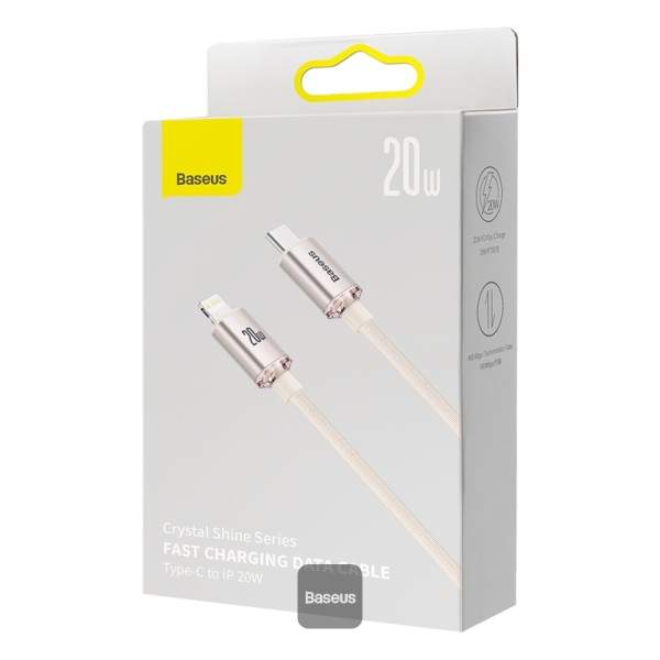 Baseus Crystal Shine 20W Type-C to Lightning Kabel — Şarj cihazları, Bakı (4)