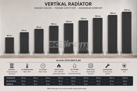 Vertikal Radiatorlar — Bakı