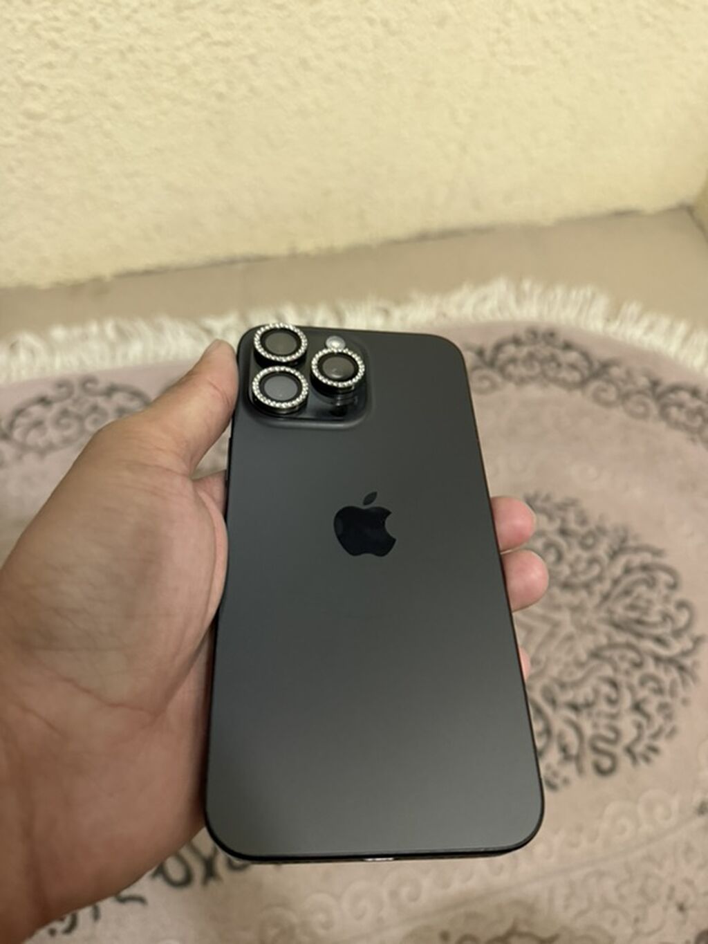 IPhone 15 Pro Max, Qara, Barmaq izi, Simsiz şarj, Face ID — Apple iPhone, Bakı (7)