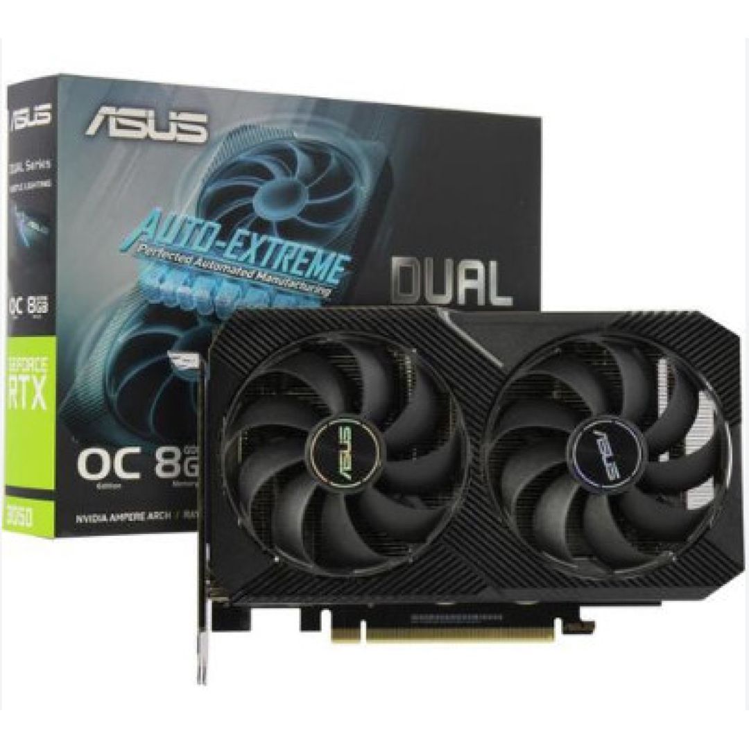 Videokart Asus GeForce RTX 3050 8GB GDDR6 (DUAL-RTX3050-O8G) — Qrafik kartlar, Bakı (2)
