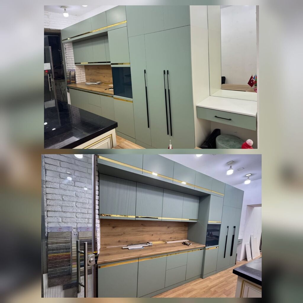Enditim vitrin mətbəx mebeli 2200azn satılır.Uzunu 4,90sm — Mətbəx mobilyası, Bakı