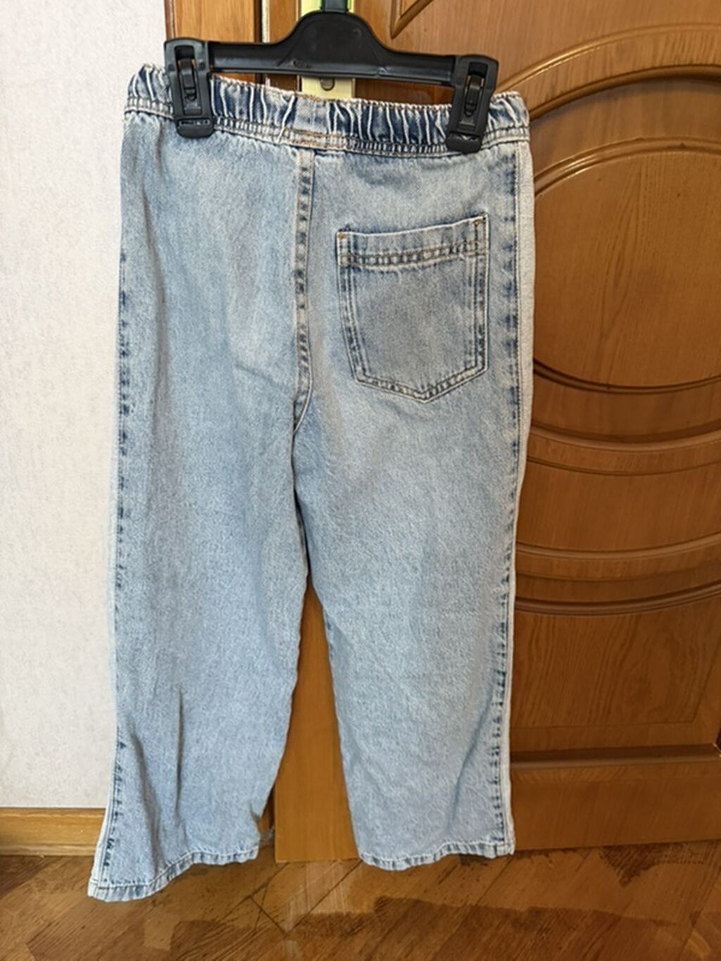 Uşaq üçün açıq mavi denim şalvar 7-8-9 yaş təzə kimidir - Model: düz — Uşaq geyimi, Digah (2)