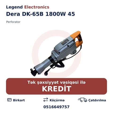 Elan başlığı: Perforator Dera DK-65B 1800W 45 Elan mətni: Dera DK-65B — Перфораторы