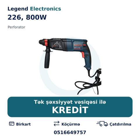 Elan başlığı: Perforator 226, 800W Elan mətni: Perforator 226, 800W — Taʼmirlash va qurilish