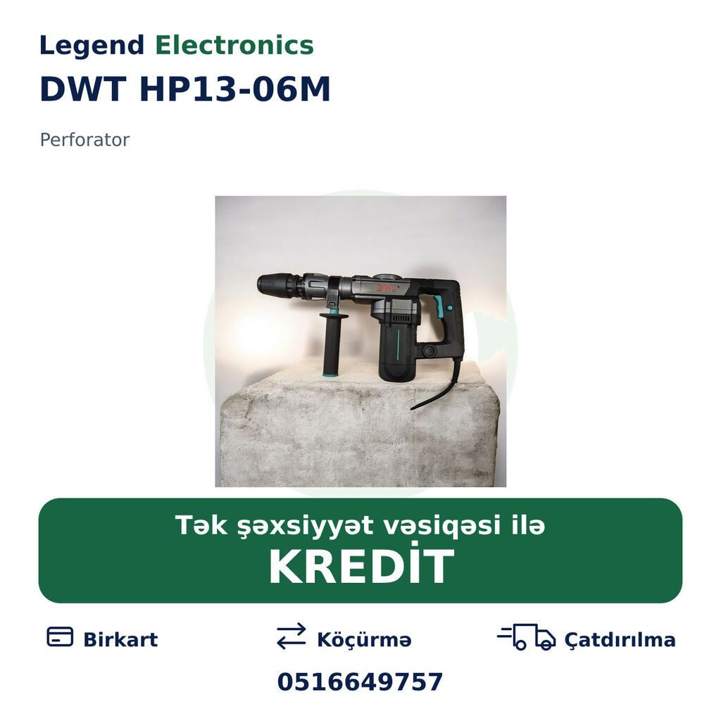 Elan başlığı: Perforator DWT HP13-06M Elan mətni: DWT HP13-06M — Perforatorlar, Bakı