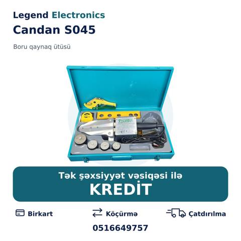 Elan başlığı: Plastik boru qaynaq aparatı Candan Bİ-S045, 2000 Vt — Bakı