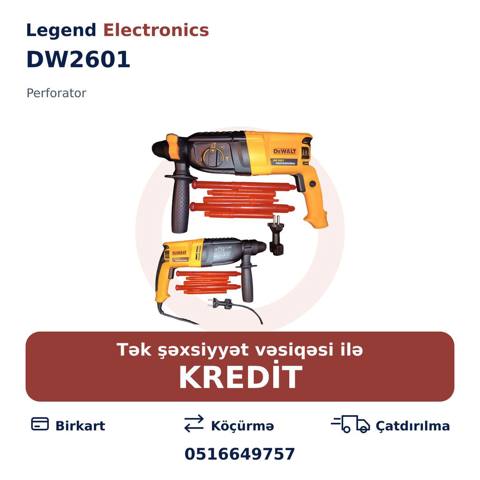 Elan başlığı: Perforator DW2601 Legend Electronics – DW2601 — Taʼmirlash va qurilish