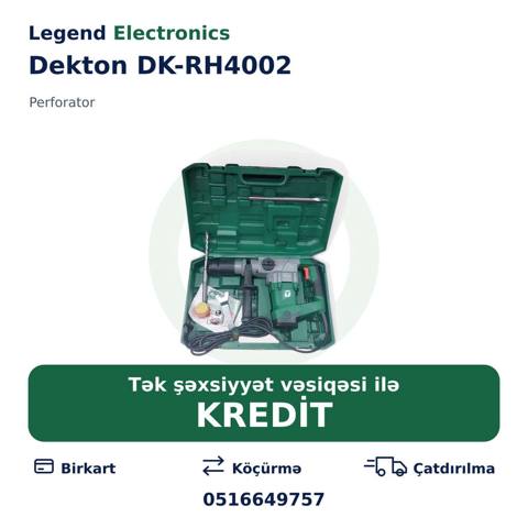 Elan başlığı: Perforator Dekton DK-RH4002 Elan mətni: Dekton — Электр шаймандар