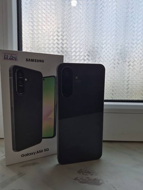 Samsung Galaxy A56 5G, 256 GB, rəng - Qara, Zəmanət, Barmaq izi, Sənədlərlə — Saray