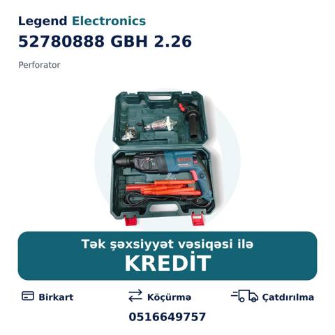 Elan başlığı: Perforator 52780888 GBH 2.26 Elan mətni: Perforator — Электр шаймандар