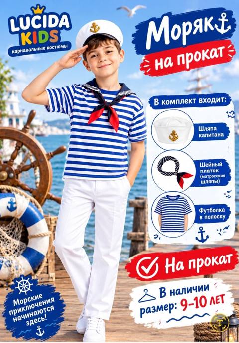 Uşaq karnaval kostyumları və aksesuarları – Lucıda Kıds - Dənizçi — 20 ₼ · Bakı · Uşaq geyimi Uşaq karnaval kostyumları və aksesuarları – Lucıda Kıds - Dənizçi — Bakı