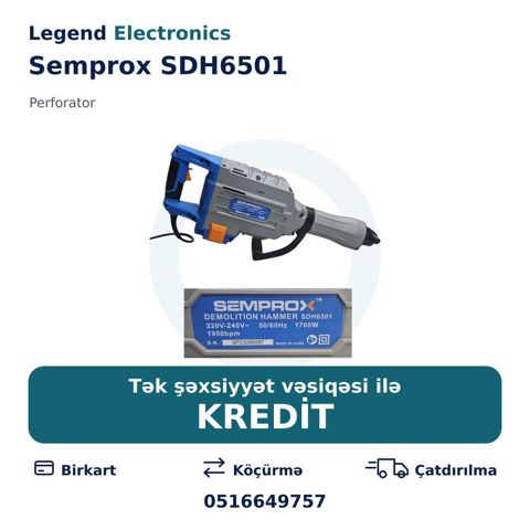 Elan başlığı: Perforator Semprox SDH6501 Elan mətni: Legend — Elektr asboblar