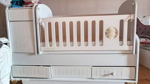 Uşaq çarpayısı/transformer beşik - Rəng: ağ, klassik dekor — 60 ₼ · Digah · Bəşikləri Uşaq çarpayısı/transformer beşik - Rəng: ağ, klassik dekor — Digah