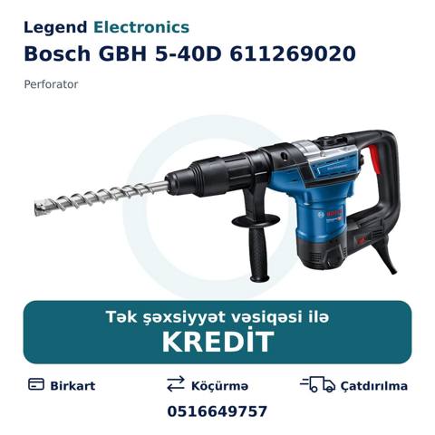Elan başlığı: Perforator Bosch GBH 5-40D 611269020 Elan mətni: Bosch — Perforatorlar