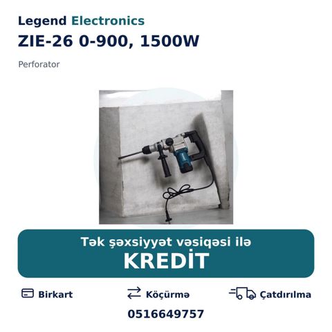 Elan başlığı: Perforator ZIE-26 0-900, 1500W Elan mətni: Legend — Перфораторы