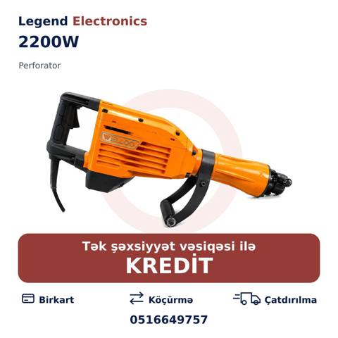 Elan başlığı: Perforator, 2200W Elan mətni: Legend Electronics 2200W — Kırıcı deliciler