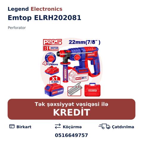 Elan başlığı: Perforator Emtop ELRH202081 Perforator Emtop ELRH202081 — Товарлар