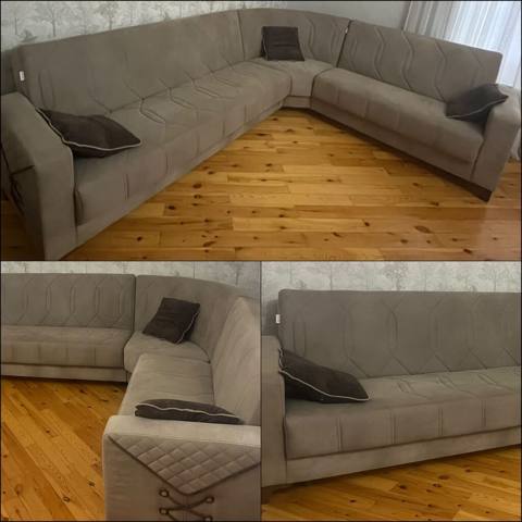 Künc divan, İşlənmiş, Açılan, Bazalı, Parça — LaLə Nəsirova — Дивандар