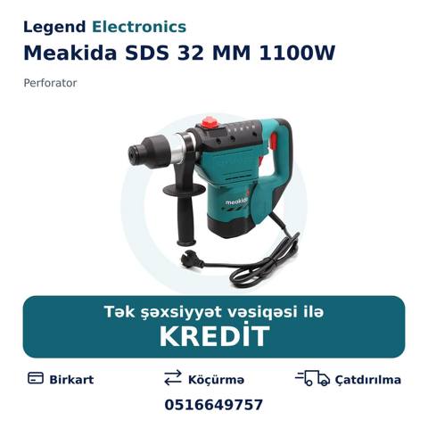 Elan başlığı: Perforator Meakida SDS 32 MM 1100W Elan mətni: Meakida — Taʼmirlash va qurilish