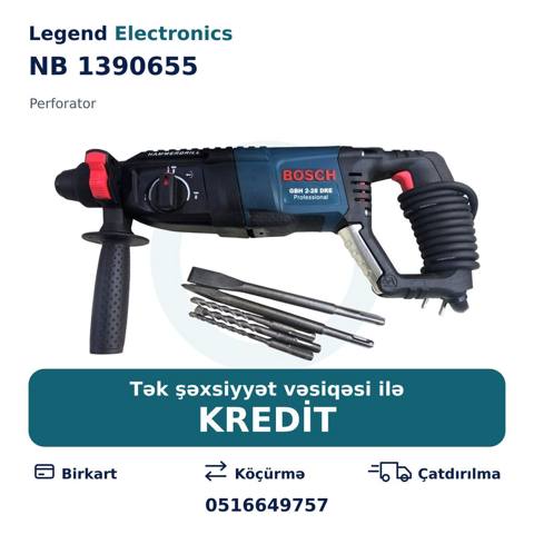 Elan başlığı: Perforator NB 1390655 Perforator NB 1390655 – Bosch GBH — Taʼmirlash va qurilish