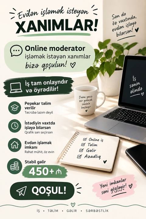 Çağrı mərkəzi operatoru tələb olunur, Yalnız qadınlar üçün, İstənilən yaş, Təcrübəsiz, Aylıq ödəniş — Bakı