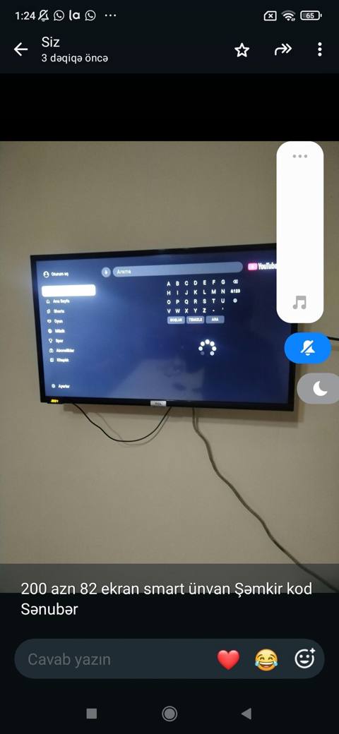 82 sm (32") Smart TV - Smart funksiyalar: YouTube daxil olmaqla — 200 ₼ · Gəncə · Televizorlar 82 sm (32") Smart TV - Smart funksiyalar: YouTube daxil olmaqla — Gəncə