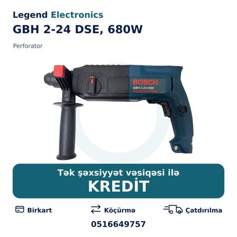 Elan başlığı: Perforator GBH 2-24 DSE, 680W Elan mətni: Legend — Kırıcı deliciler