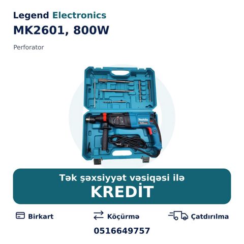 Elan başlığı: Perforator MK2601, 800W Elan mətni: Perforator MK2601 — Электр шаймандар