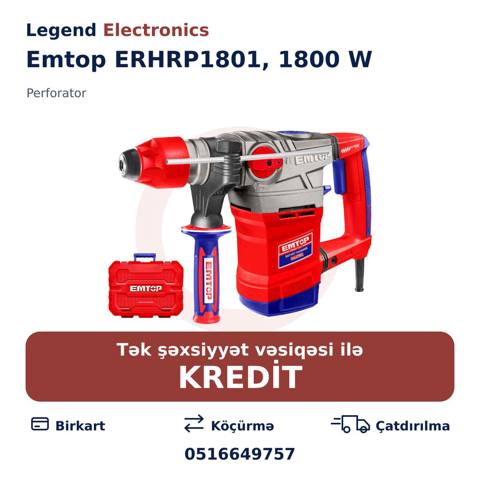 Elan başlığı: Perforator Emtop ERHRP1801, 1800 W Elan mətni: Emtop — Товарлар