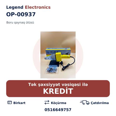 Elan başlığı: Plastik boru üçün qaynaq aparatı OP-00937 Plastik — Bakı